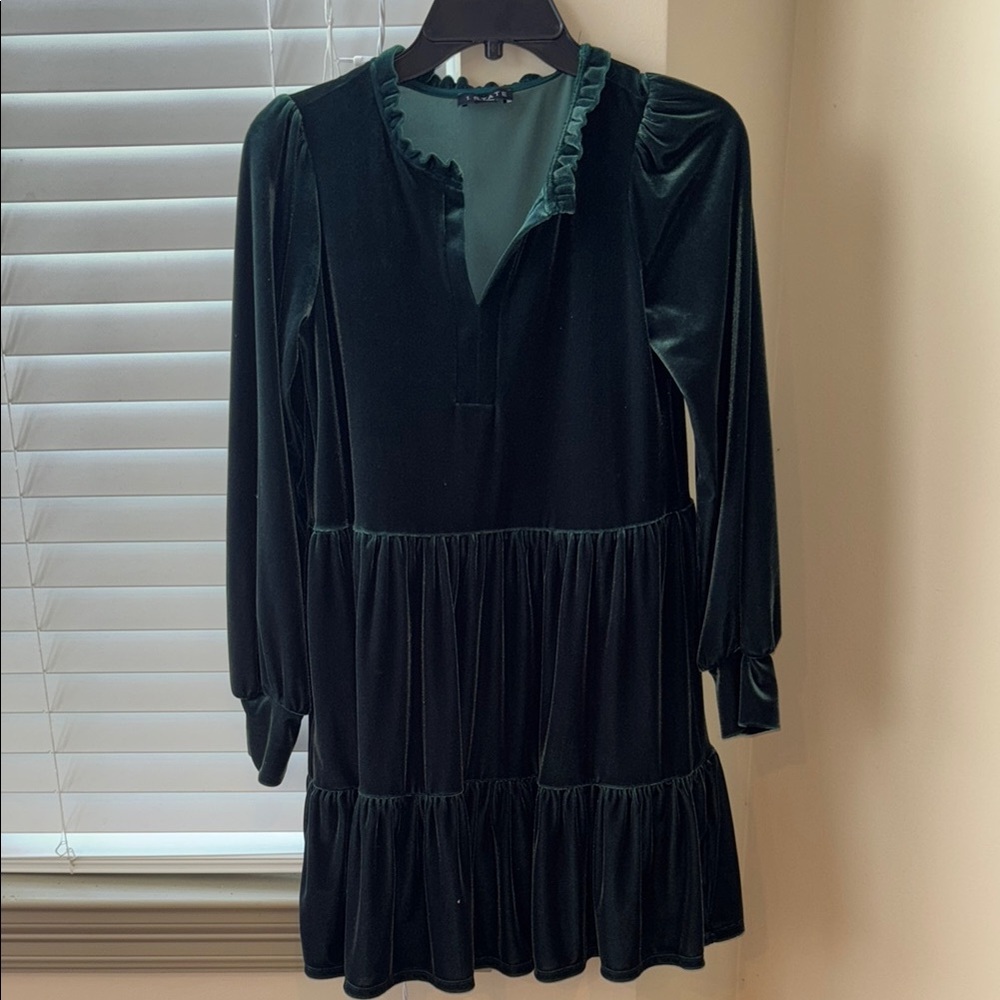Dark Green Babydoll Dress